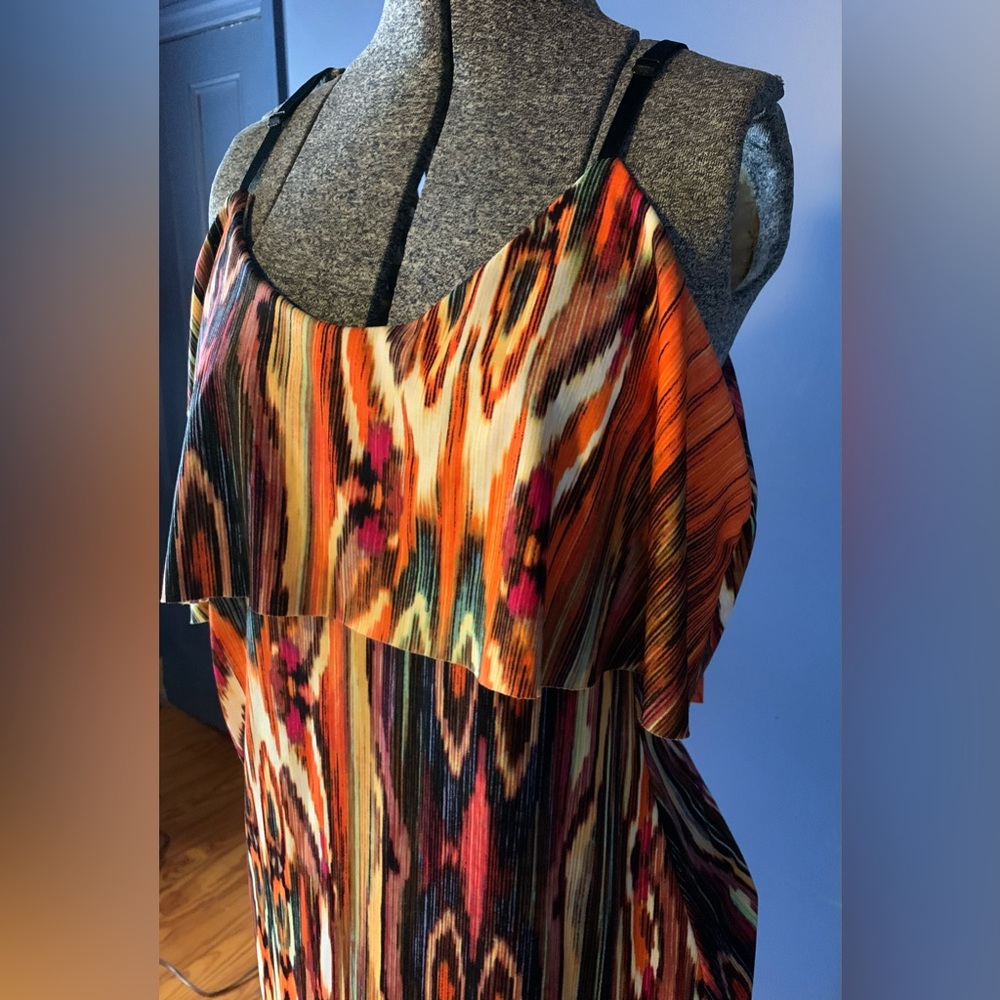 Maxi dress with adjustable spaghetti straps